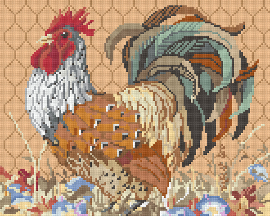 Rooster Nine [9] Baseplate PixelHobby Mini-mosaic Art Kit image 0